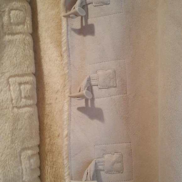 LH Sport Beige Faux Suede Shearling Coat Size M - Picture 7 of 8